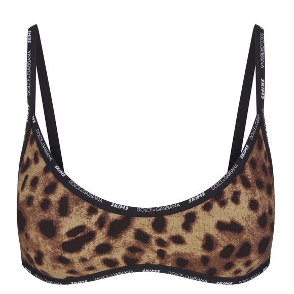 SKIMS X Dolce & Gabbana Cotton Rib Bralette - Picture 1 of 3